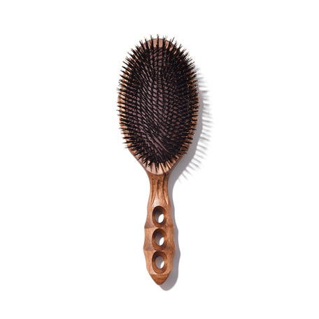Y.S. PARK Tortoise Wood Air Vent Cushion Flat Eco Styler Hair Brush | @violetgrey