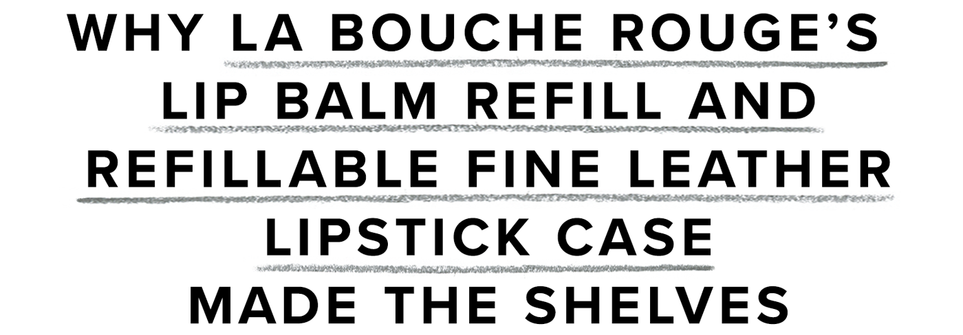 La bouche rouge Refillable Fine Leather Lipstick Case | VIOLET GREY