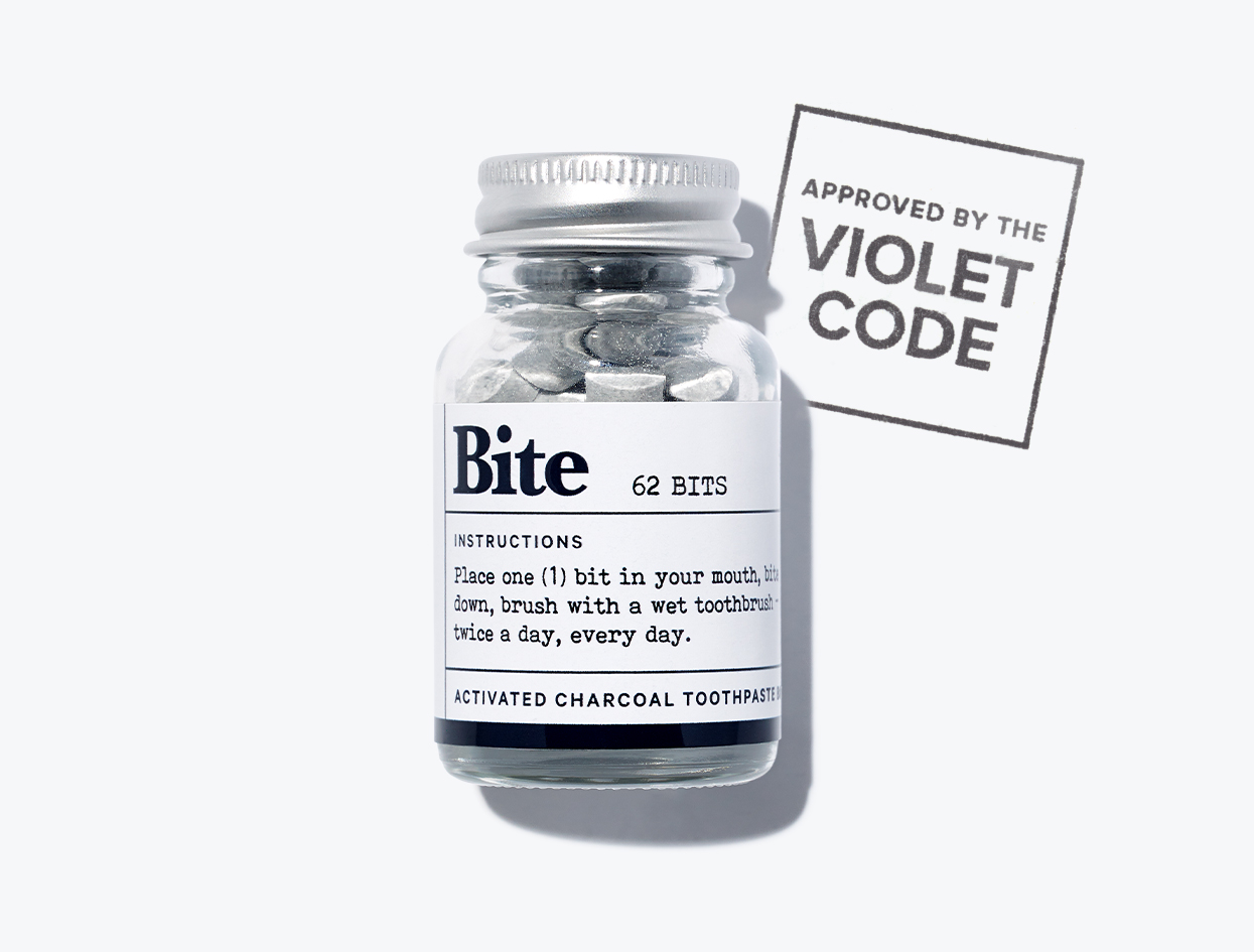 Bite Toothpaste Bits in Mint Charcoal | THE VIOLET FILES