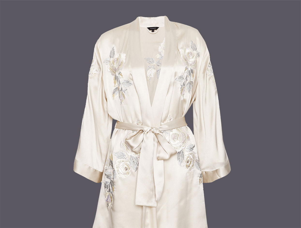 Necessary Négligée: Silk Kimono Dressing Gown, Rosie Huntington-Whiteley for Autograph  |  #VioletGrey, The Industry's Beauty Edit